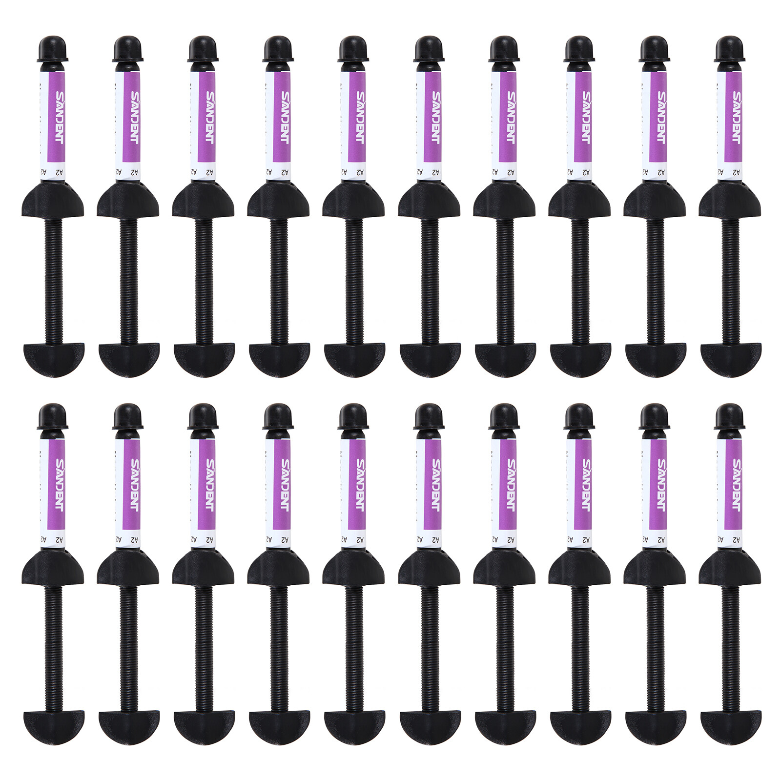 20PCS Dental Composite Universal Light Cure Hybrid Resin A2 Syringe Kit