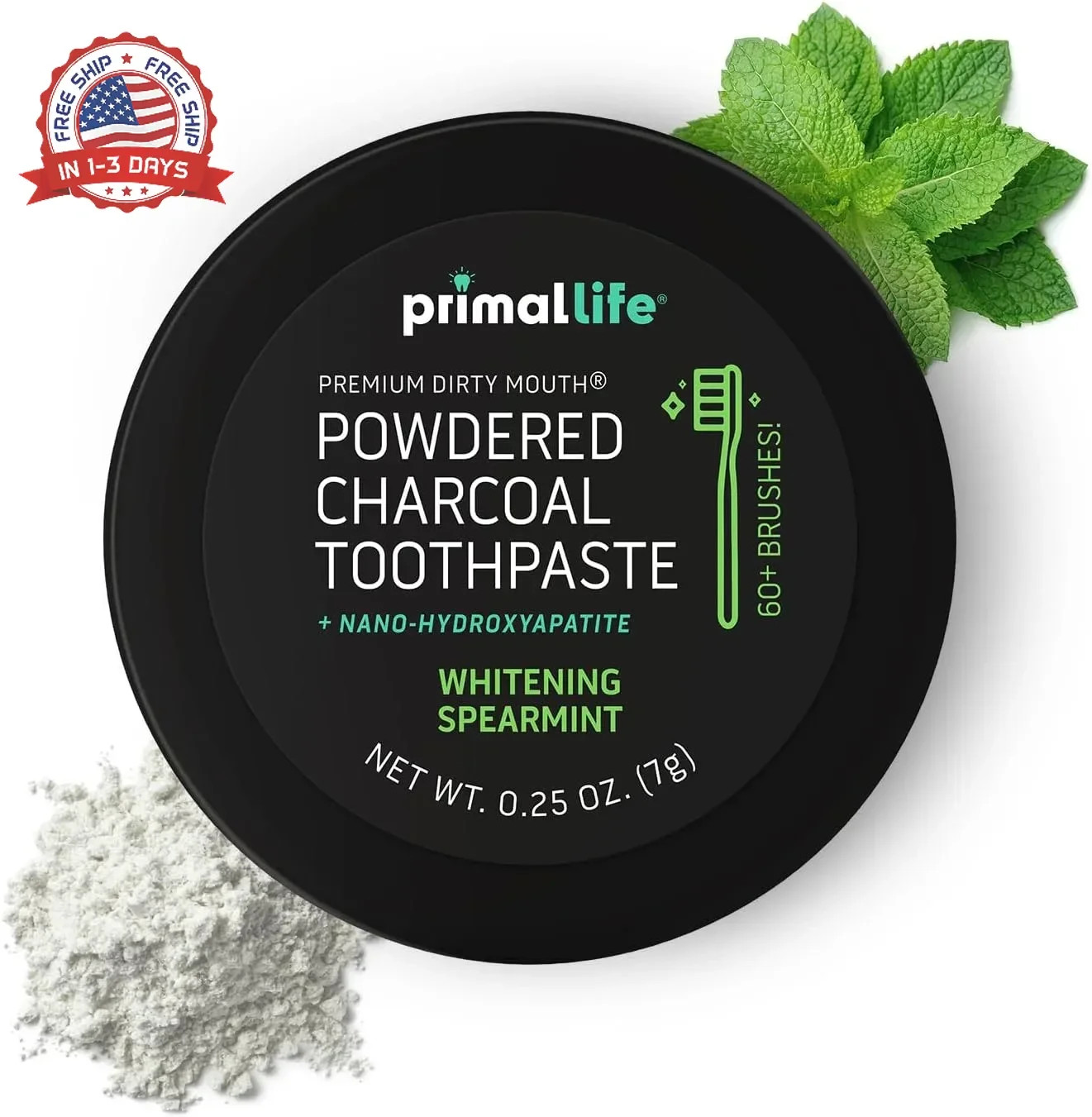 Primal Life Organics – Dirty Mouth Toothpowder, Activated Charcoal Tooth Cleanin