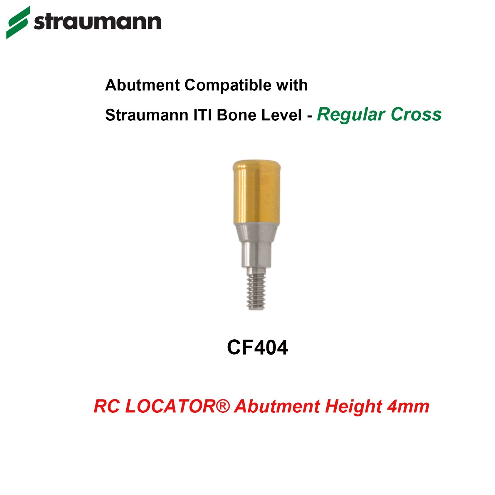 Locator Abutment & Retention Caps Compatible Straumann Bone Level Narrow/Regular