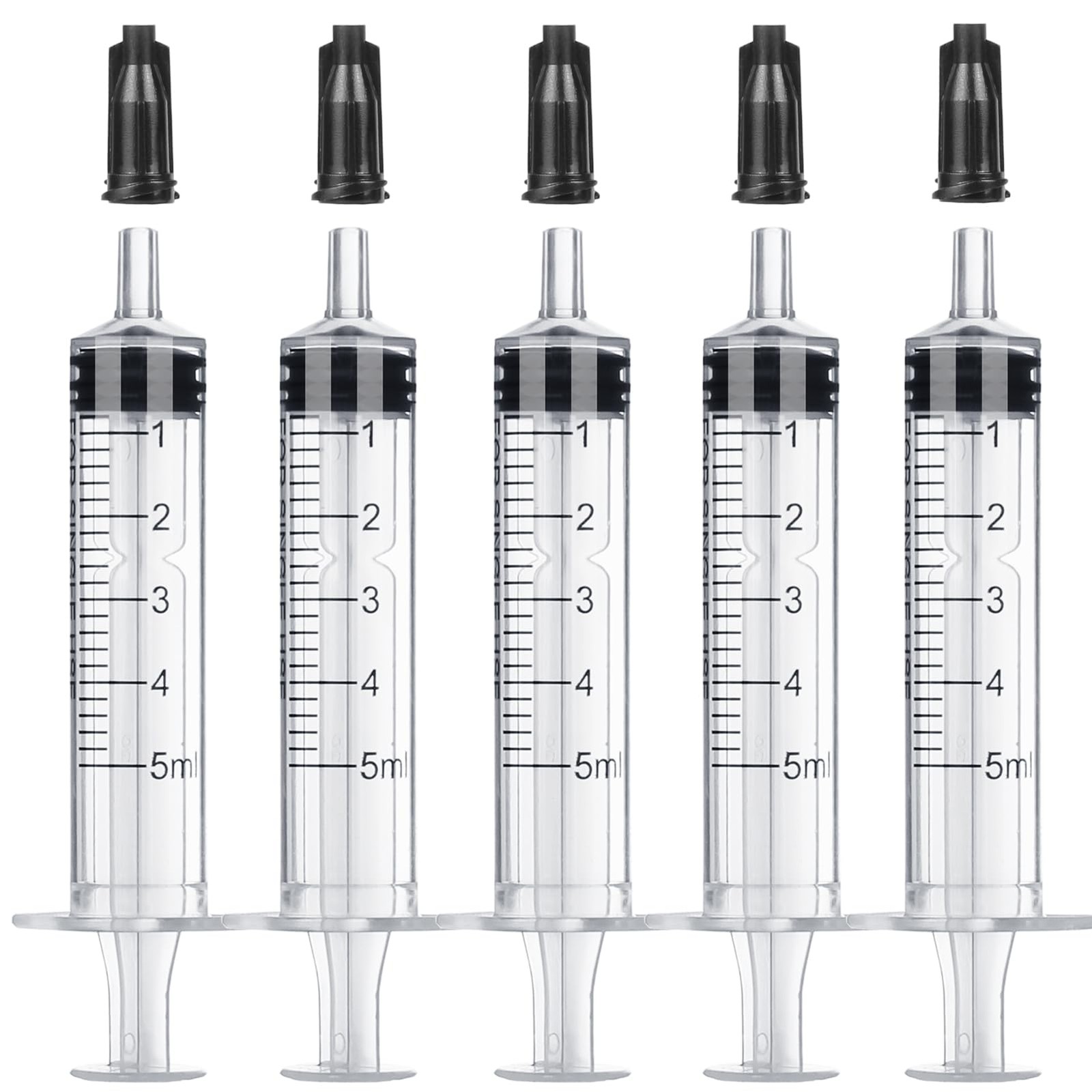 5ml Plastic Syringe Without Needle for Liquid – Measuring 5ml, transparent