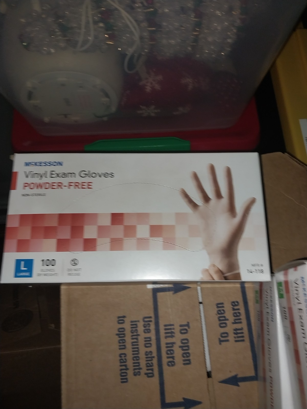 McKesson Vinyl Exam Powder Free Gloves Large (Pack of 100) (14-118)