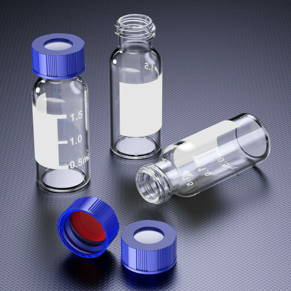 10000pcs 2mL Clear Screw Bottle HPLC Autosampler Vials for Agilent Waters Varian