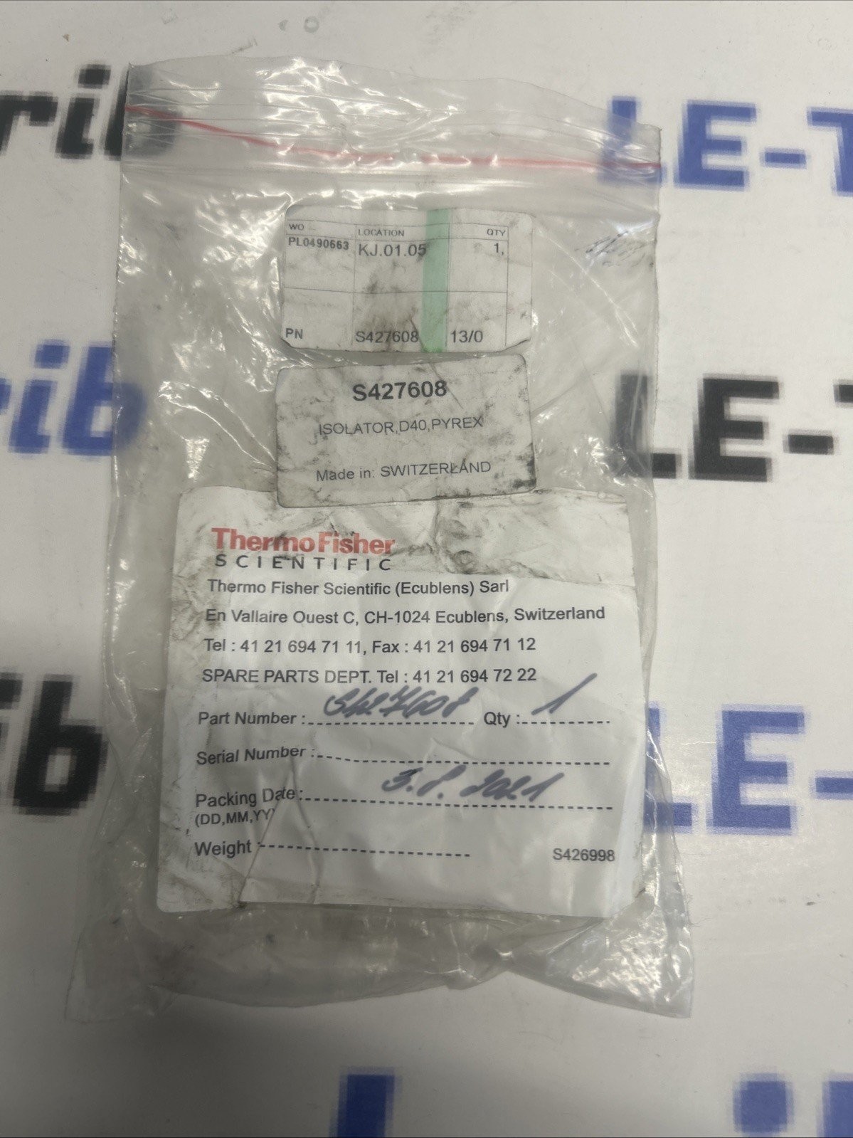 Pyrex Isolator D40 S427608 I690