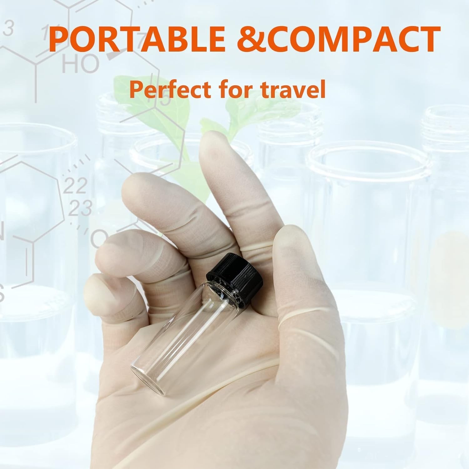 20 PCS 4ml Borosilicate Glass Vials with Caps | Leak-proof tiny jars,Sample s…