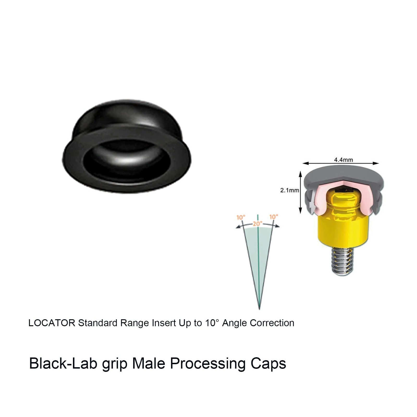 US Titanium Locator Abutment Fits Nobel Biocare Active NP/RP CC Male Cap Inserts