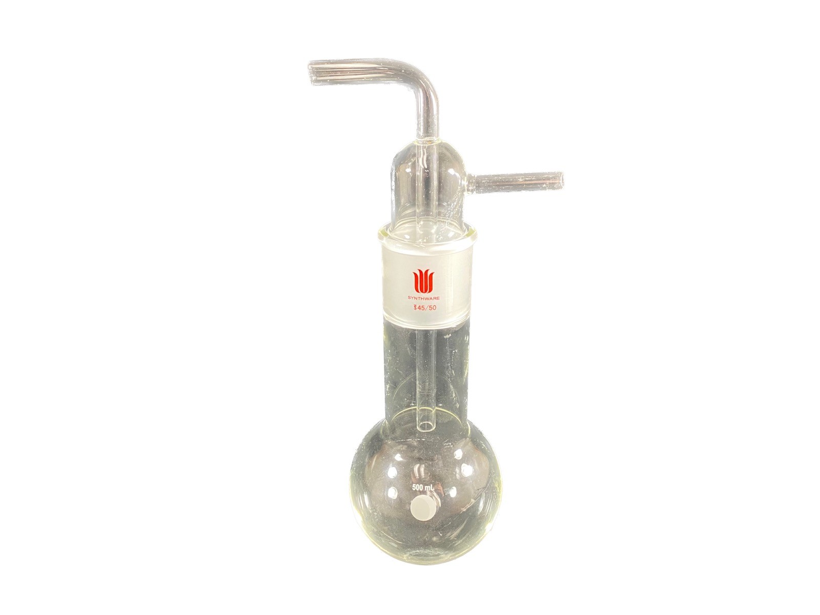 SYNTHWARE Glass 500mL 45/50 310x130mm 10mm Side Large Volume Vacuum Trap V120500