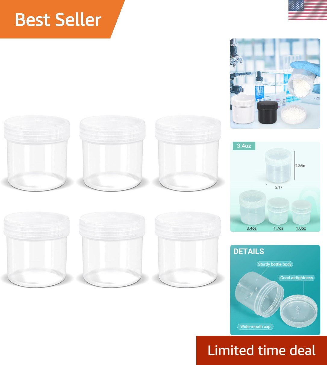 Wide Mouth 3.4 oz Translucent HDPE Chemical Storage Bottles – Leak-Proof Design