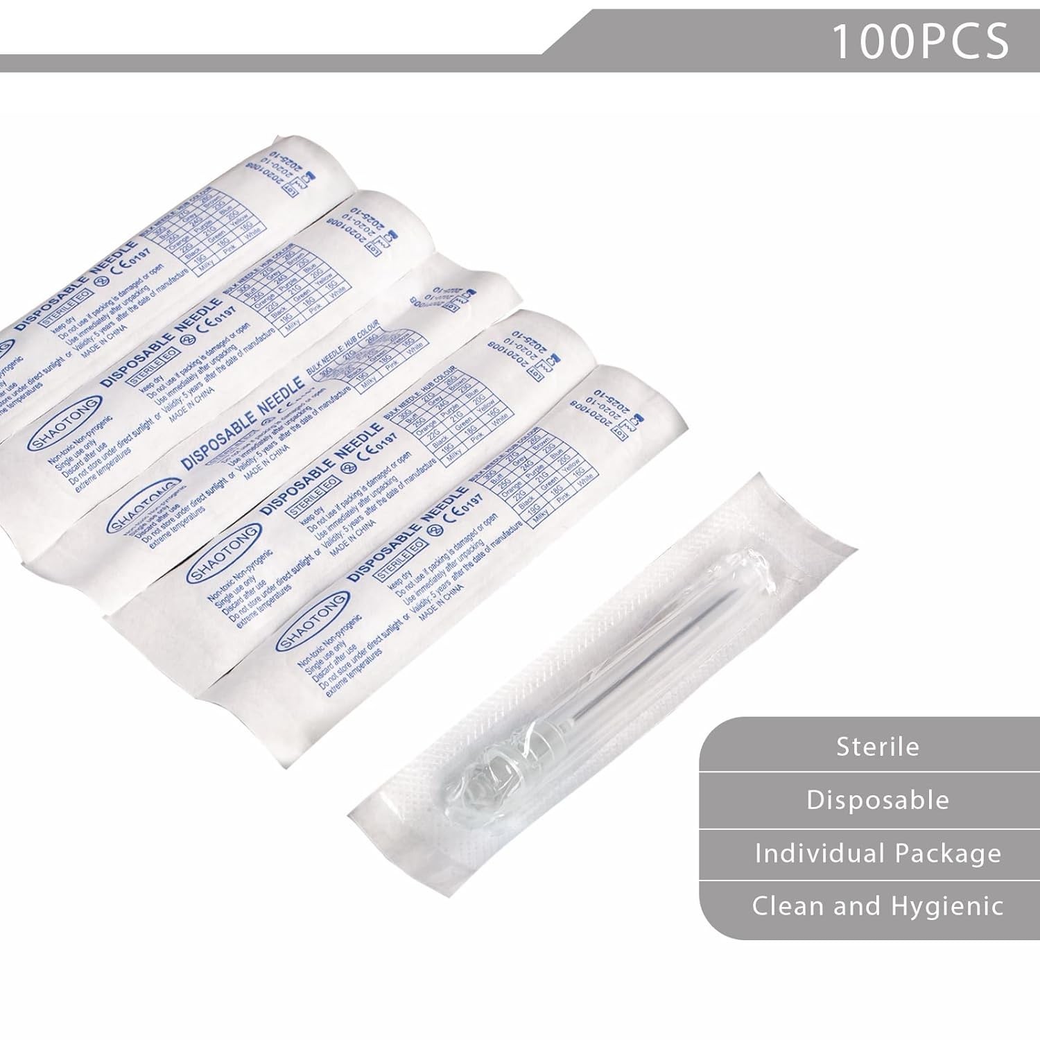 Precision 27 Ga 1/2 Inch (13mm) Disposable Needles – 100 Pack for Creative Use