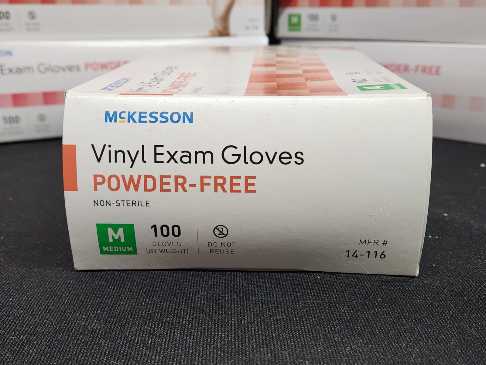 8 Boxes New McKesson Powder-Free Vinyl Exam Gloves | Medium | 800 Count (14-116)