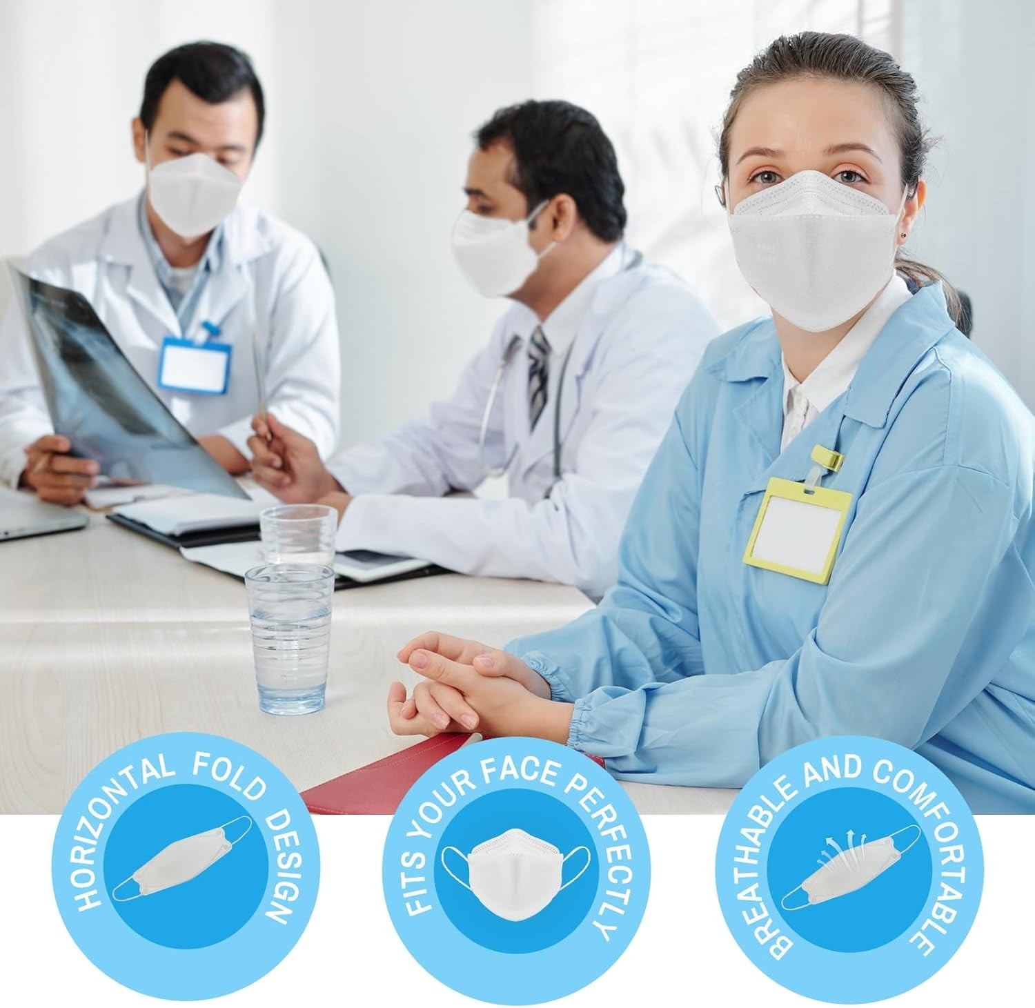 Disposable KN95 Face Masks – 20 Pack with Adjustable Nose Clip for Comfort