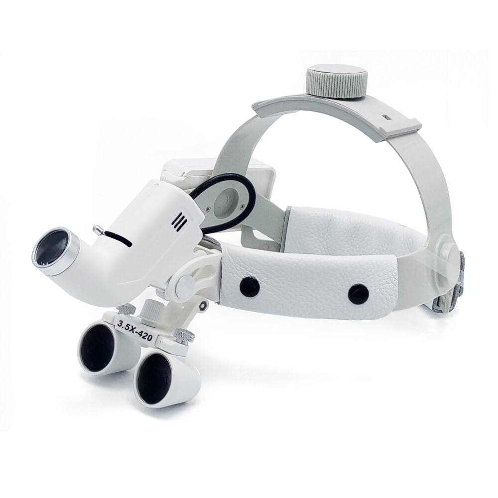 3.5X Dental Surgical Binocular Loupes Medical Headband Magnifier LED Headlight