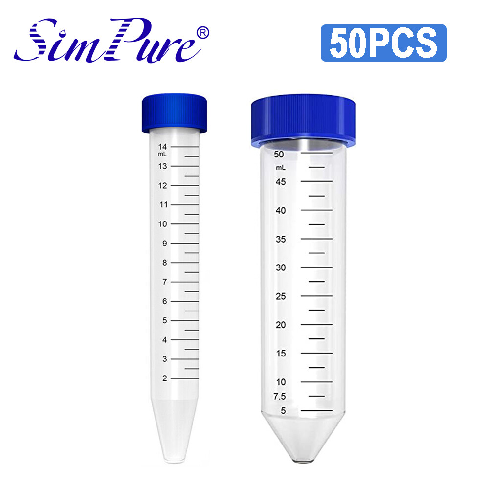 15ml/50ml Centrifuge Tube Vial Plastic Vials+Cap Graduated Tube Holder(50pcs/pk)