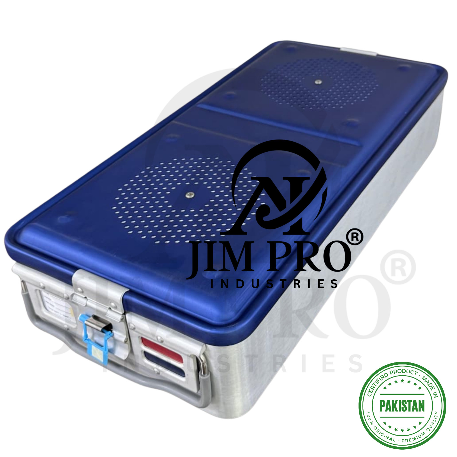Non Perforated Aluminium Sterilization Box Lid With 2 Filter Paper Holder Bottom