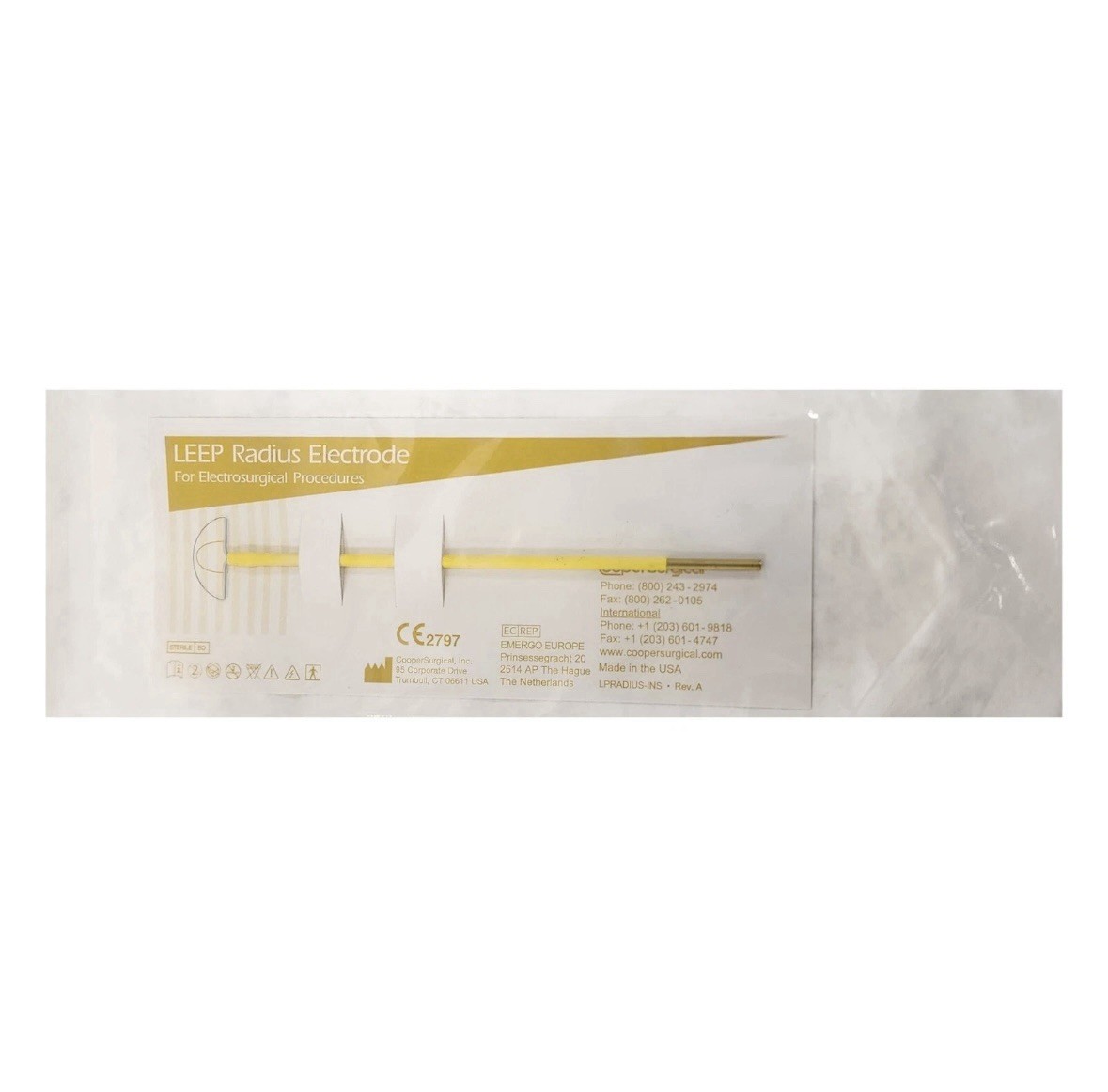 Cooper Large-Radius Loop Electrodes, 2.0cm X 0.8 cm, 12 cm shaft (5/Box) R2008