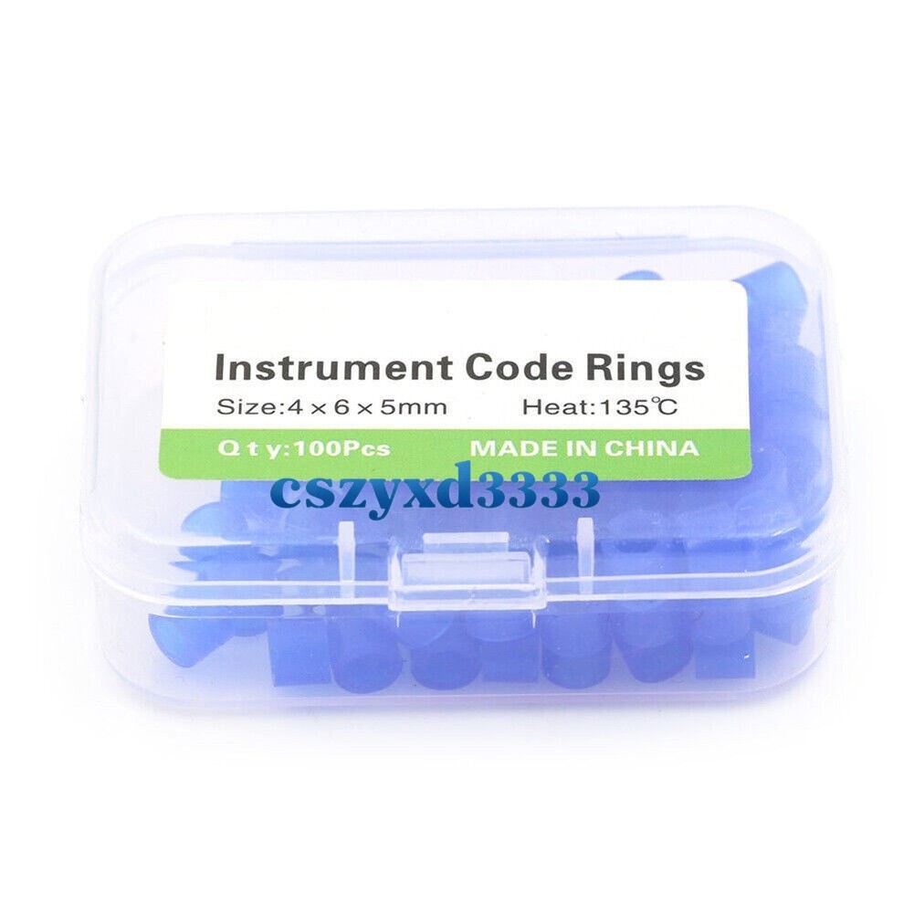 100Pcs Dental Code Ring Multi-Color Autoclavable Dental Silicone Color Code Ring