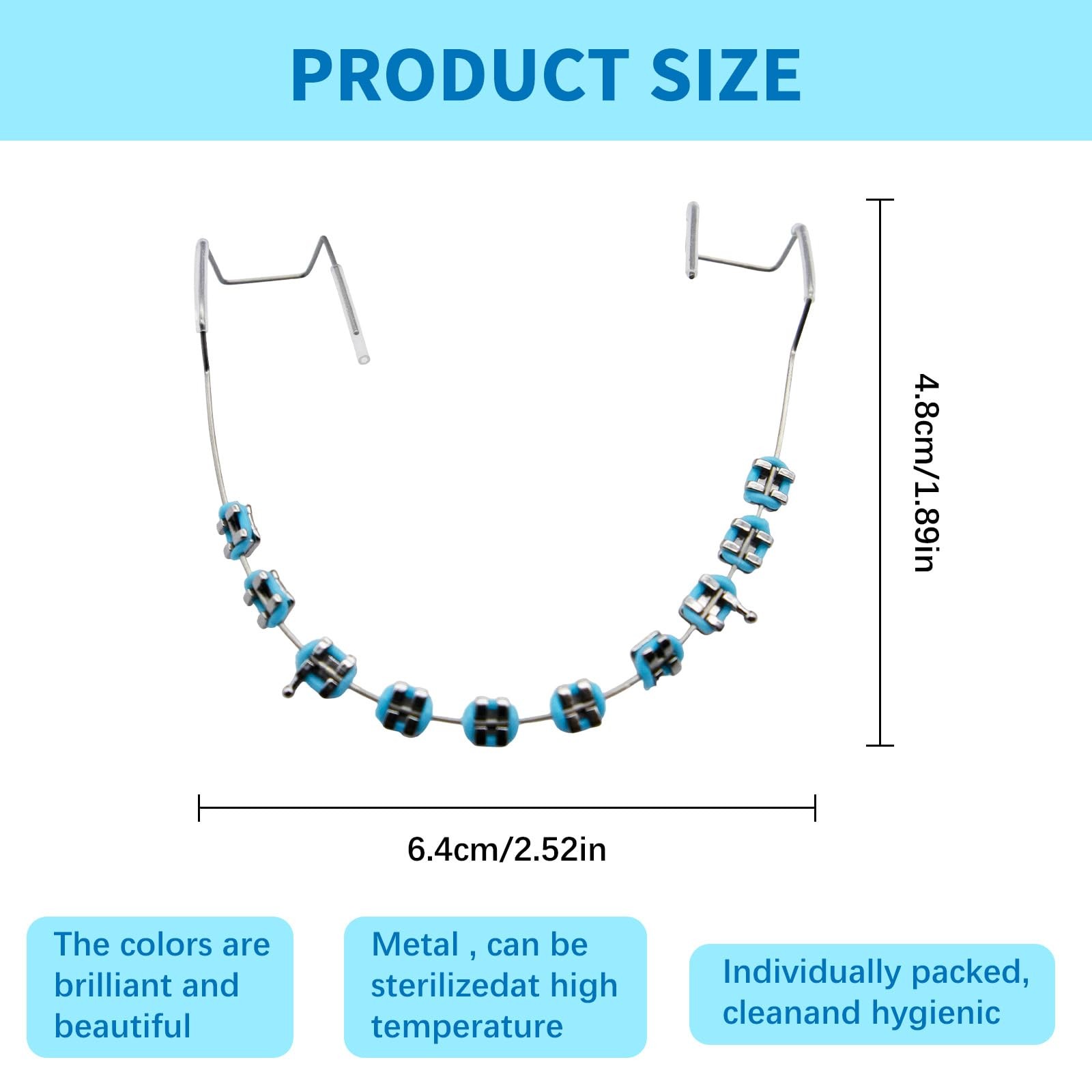 1 Pair of Temporary Tooth Decoration, Teeth Retainer Practical Brackets para …