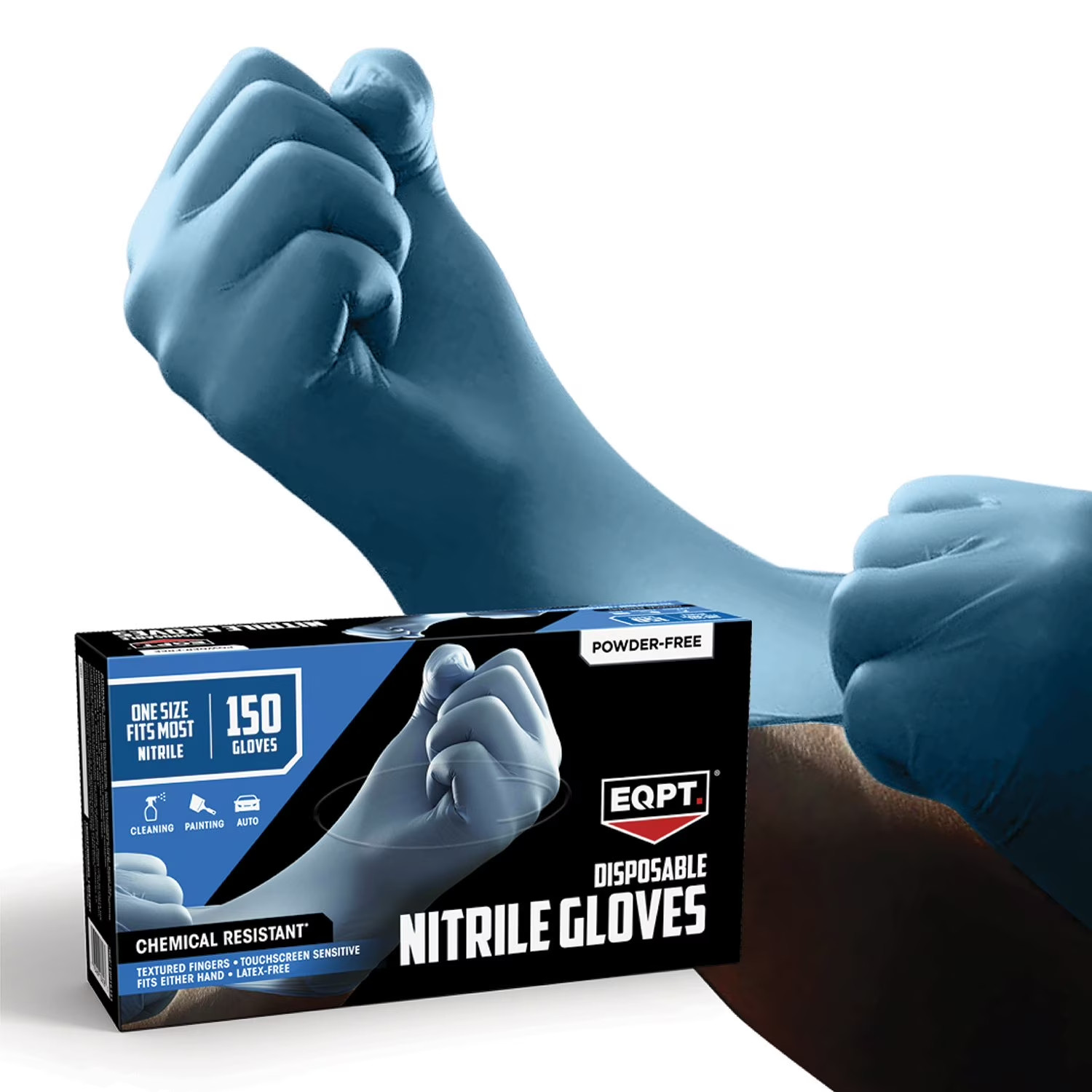 EQPT Blue Powder-Free Nitrile Gloves, 2 pk., 300 ct