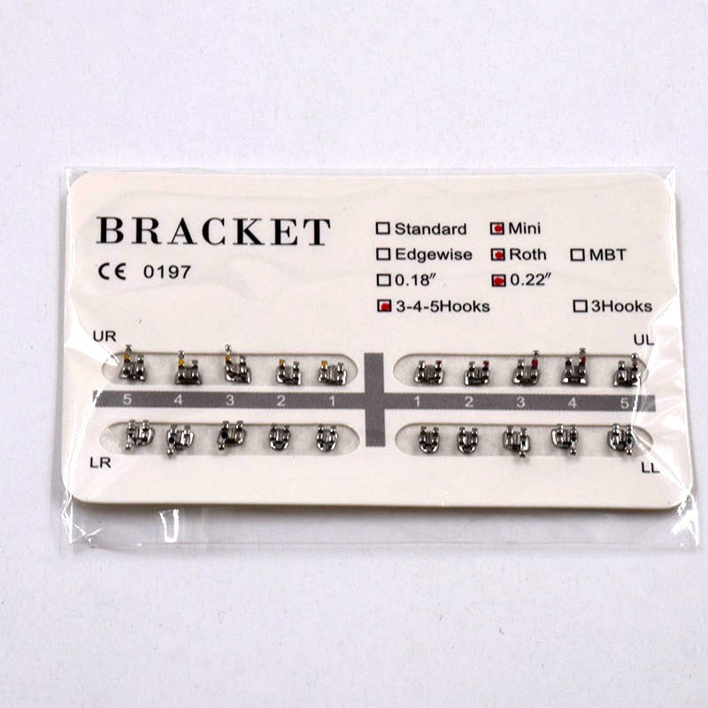 Dental Orthodontic Ligature Ties NiTi Arch Wire 0.022 Roth Brackets Braces Kit