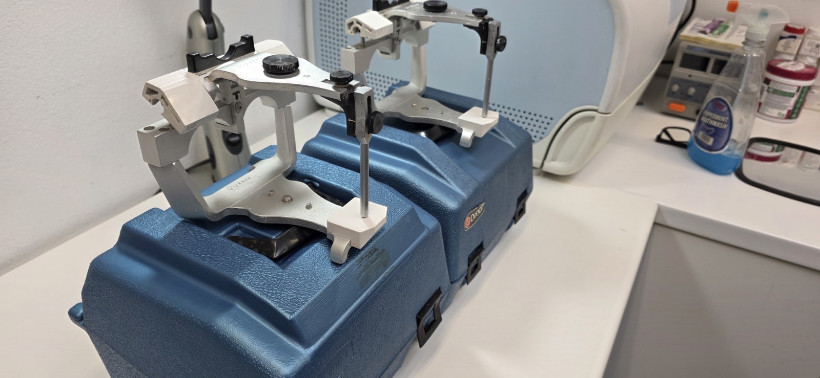 2 Denar Dental Articulator System w/ Case Semi Adjustable Lab Equipment Made in