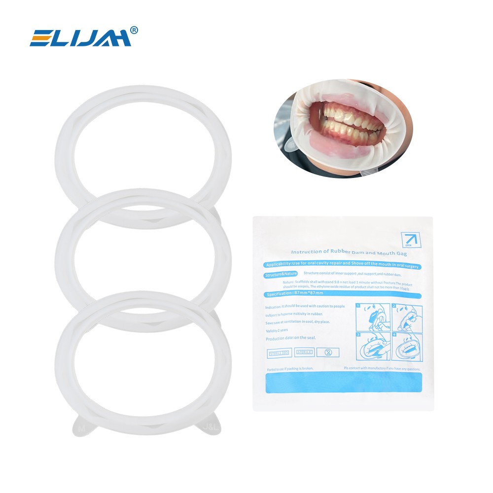 Dental Mouth Opener Sterile Rubber Dam Cheek Retractor O Shape Disposable 5 Pcs