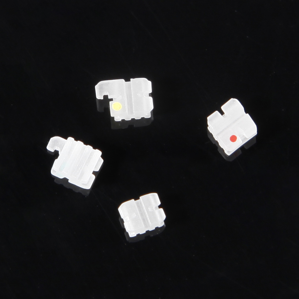 20pcs/set Dental Ceramic Braces Bracket Orthodontic MBT. 022 3-4-5 with hooks