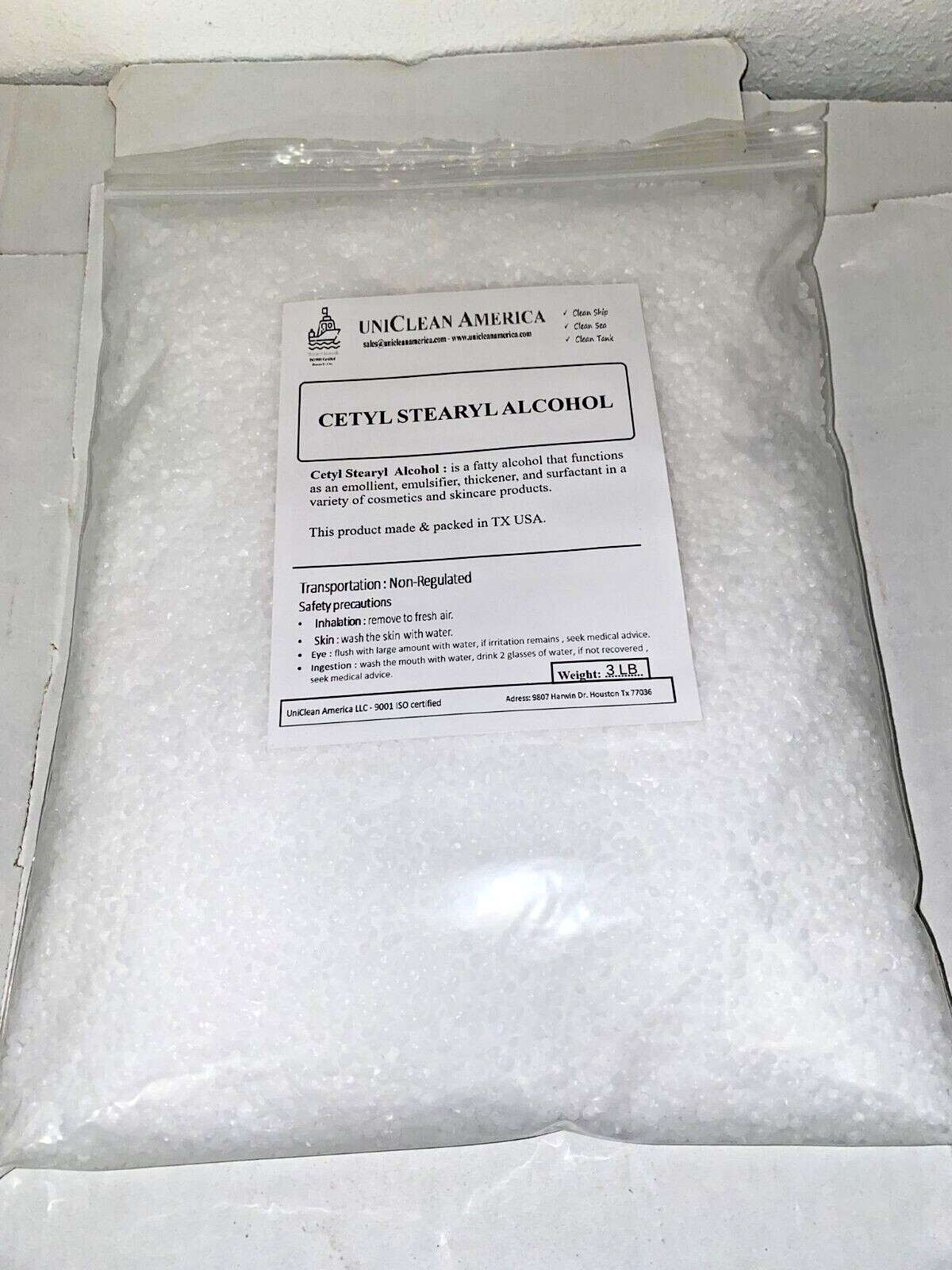 CETYL STEARYL ALCOHOL – High Purity – for Industrial & Beauty Use