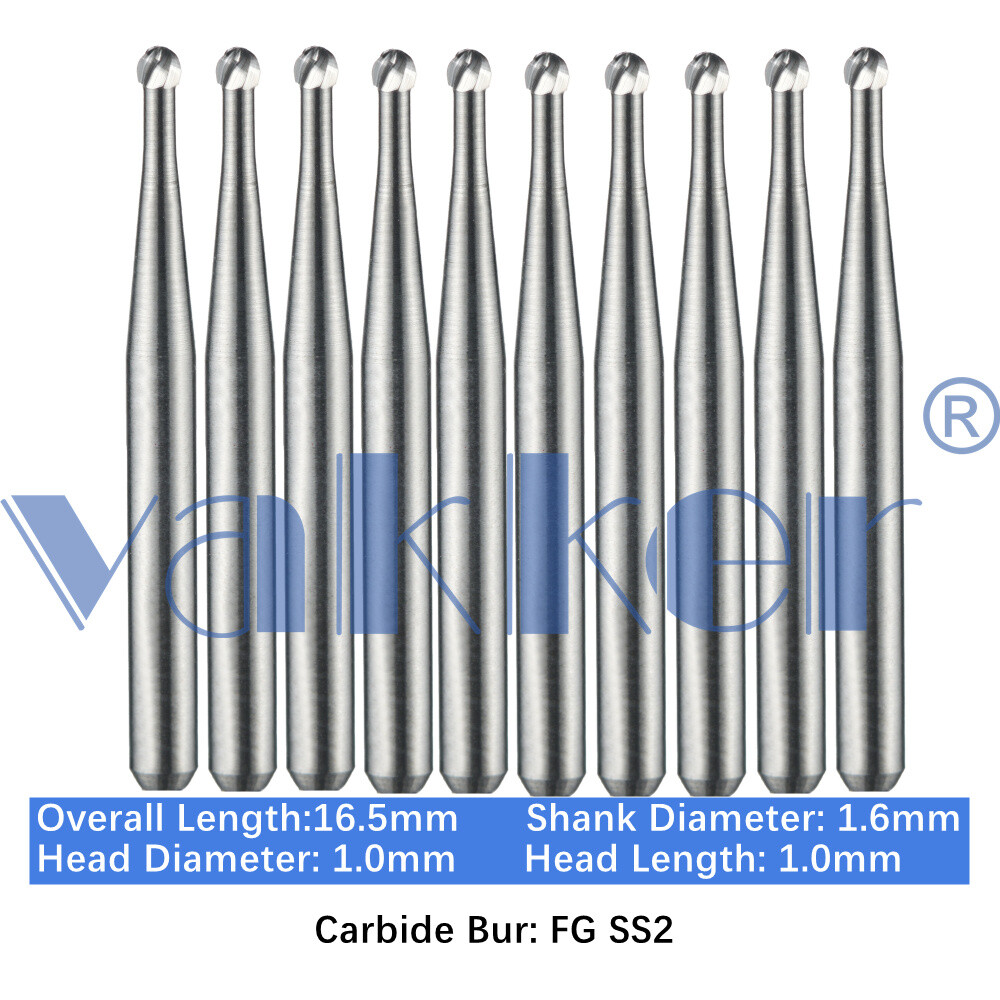 10 Burs/Pack Dental Friction Grip Bur Short Shank Carbide Burs FG SS High Speed
