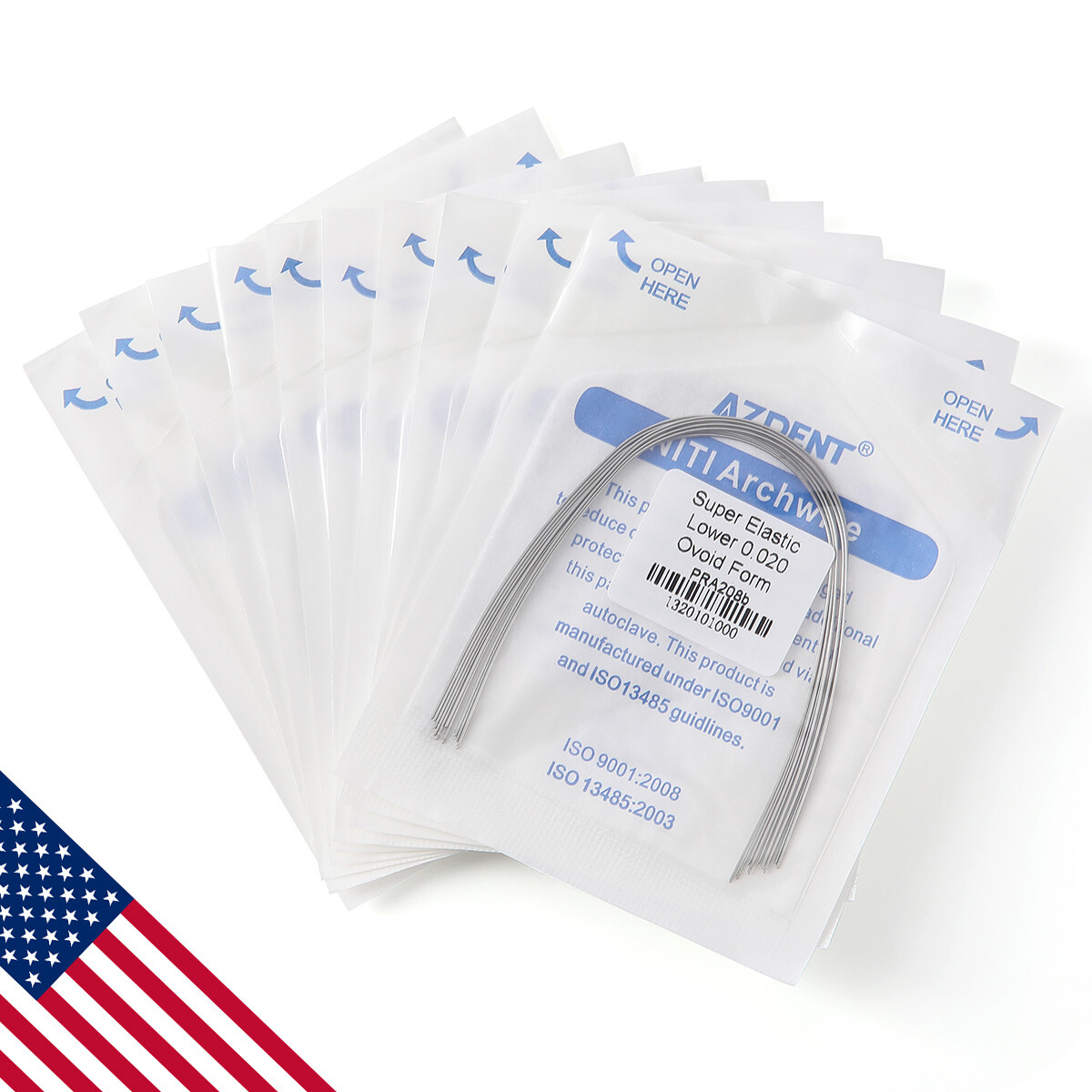 AZDENT Dental Orthodontic Arch Wire Super Elastic NITI Round All Size Ovoid Form