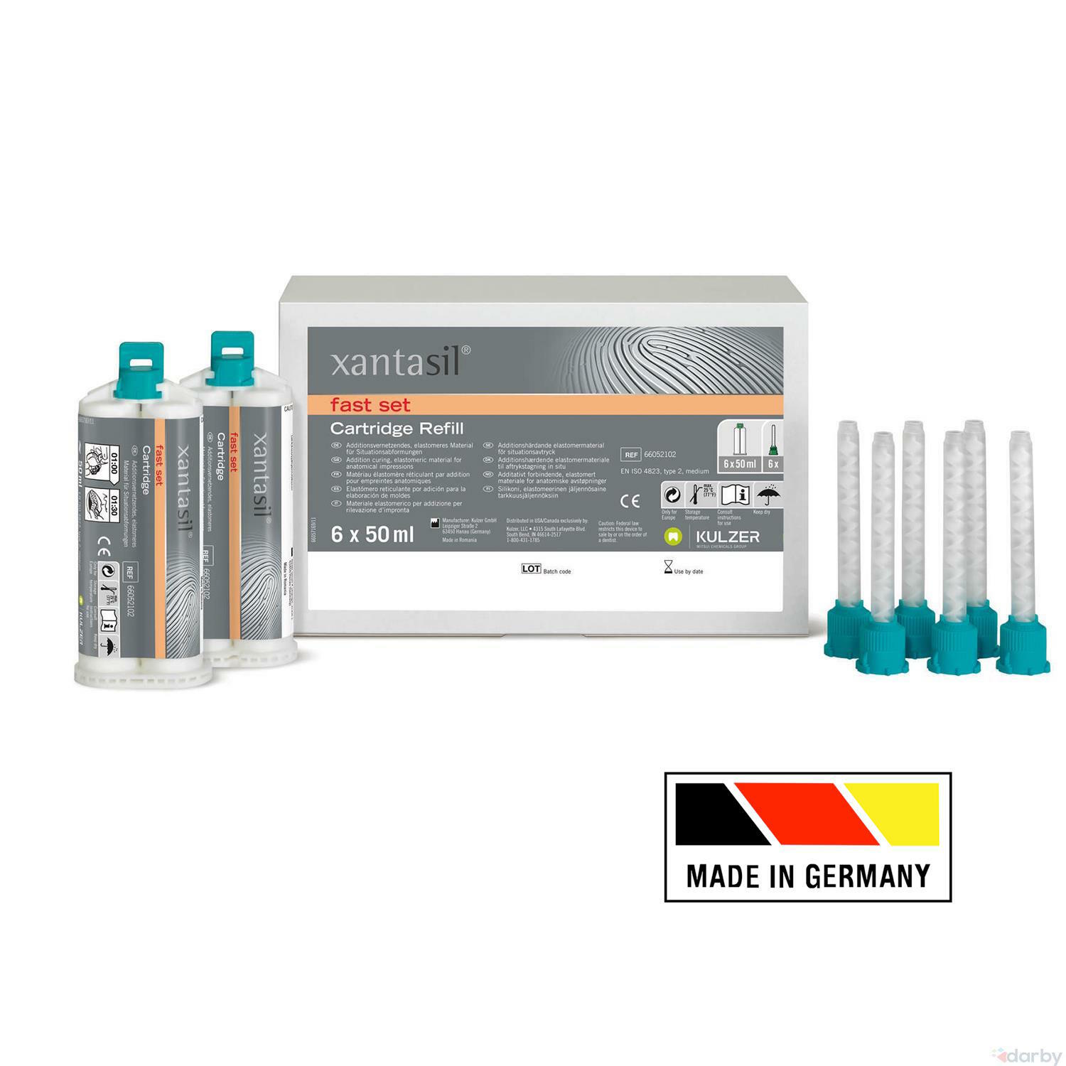 Kulzer Xantasil Alginot Type Alginate Substitute FS 2 x 50ml Cartridge + 6 Tips