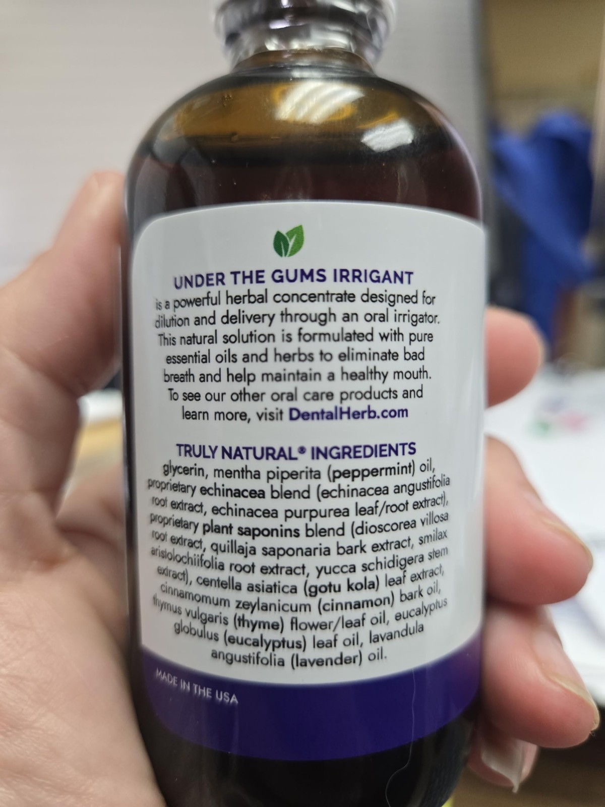 Under The Gums Irrigant Solution – Herbal Solution for Oral Irrigators – Alco…