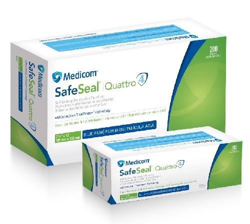 MEDICOM Safeseal Quattro Sterilization Pouch 3 1/2 x 5 1/4 200/bx 88005