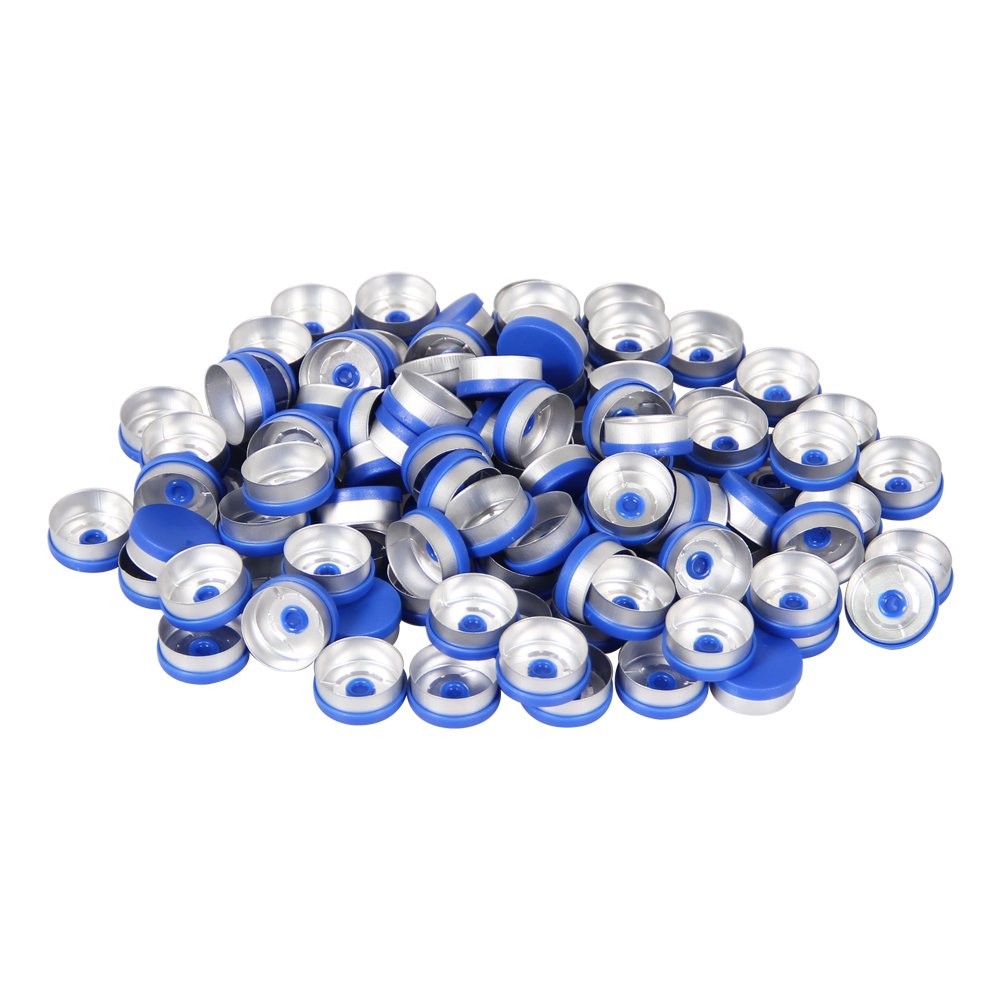 100PCS 3ml Glass Vials Headspace Vials Clear Lab Vials w/ Caps 13mm Crimp Top