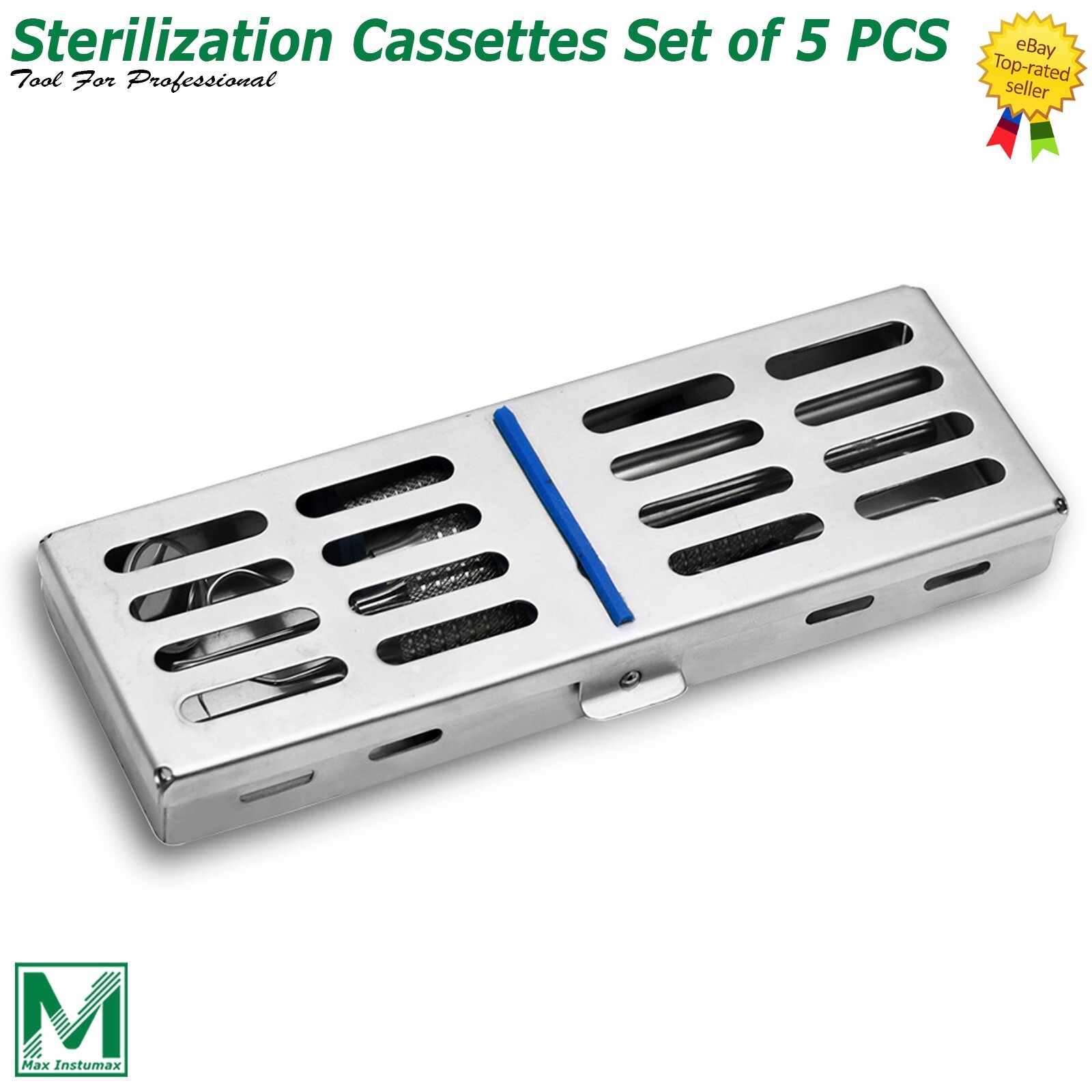 INSTUMAX Surgical Dental Instruments Cassette Tray Sterilization Box Medical