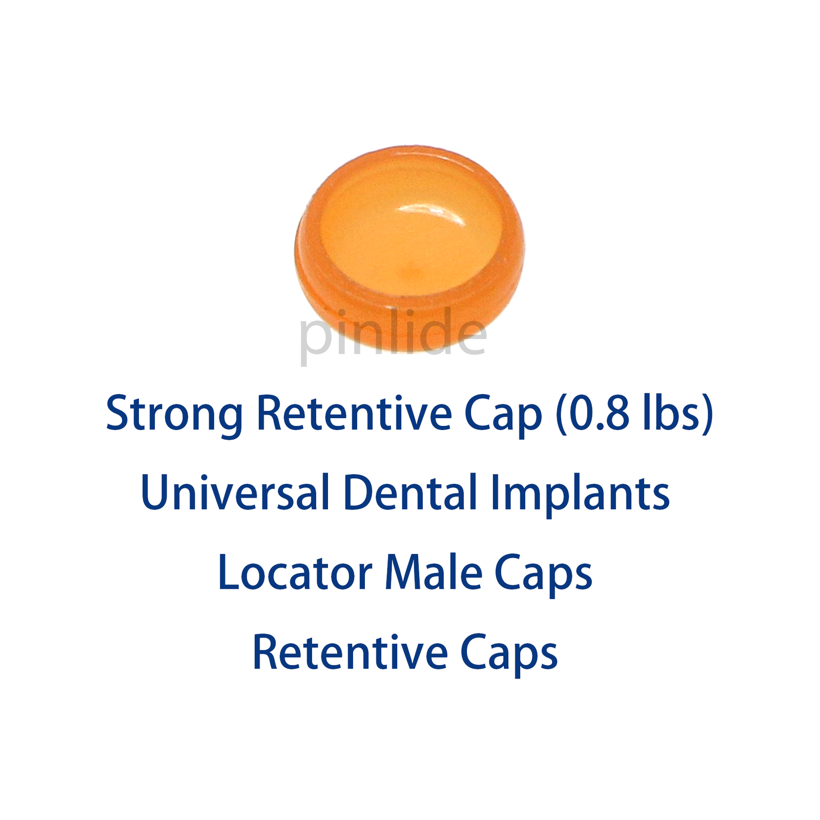 5Pcs/set Dental Universal Overdenture Male Caps Kit Metal Housing Retention