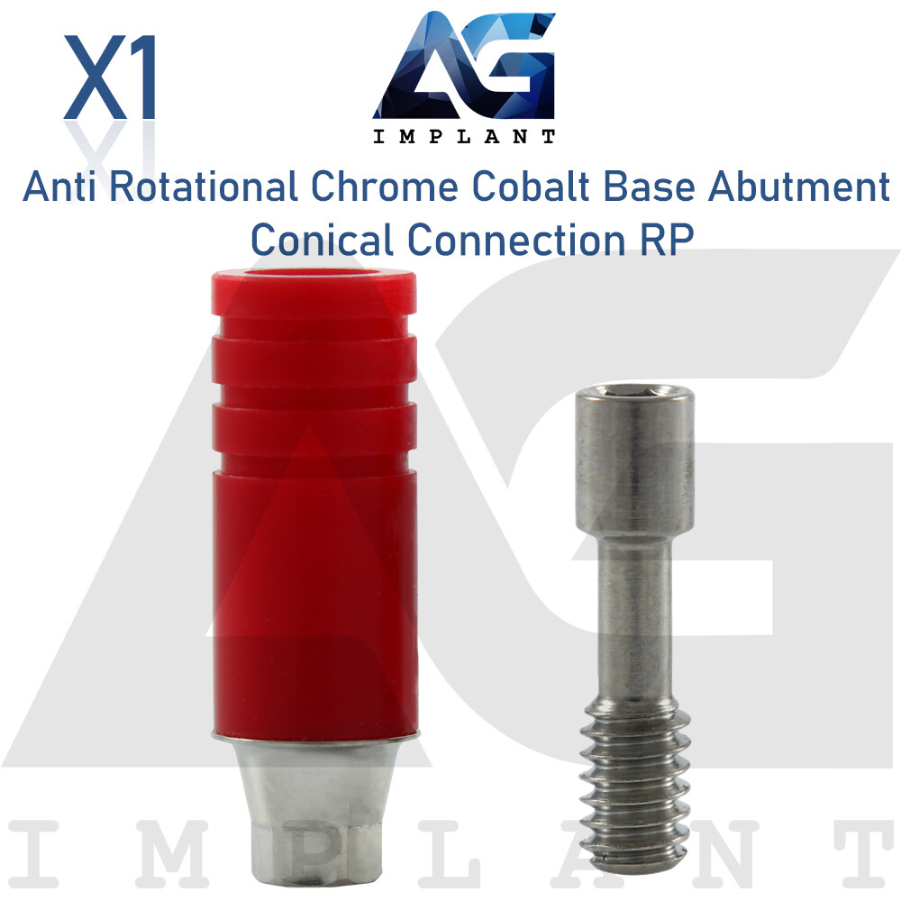 Chrome Cobalt Base Anti Rotational RP Conical Connection With Screw 2.65mm