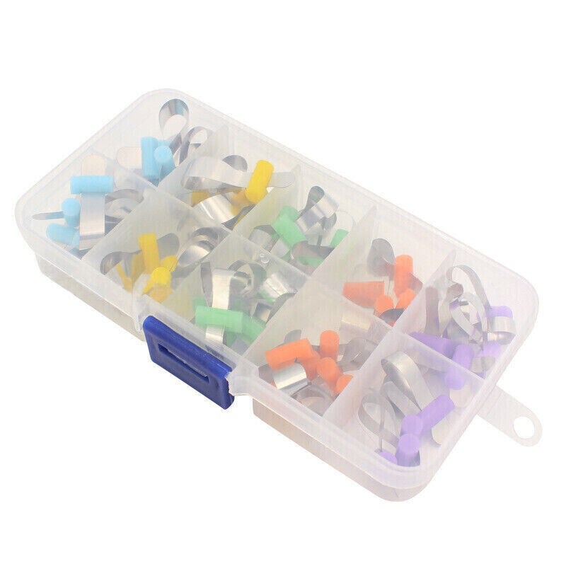 50 Pcs/Box Dental Polyester Matrix Bands Sectional Contoured Locker Retainerless