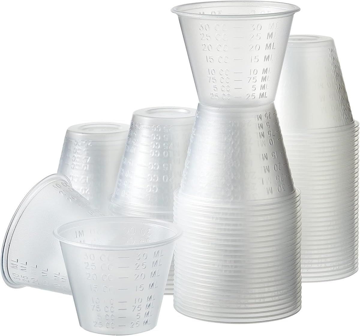 Disposable Bulk Plastic Graduated Measuring Medicine Cups for Pills, Liquid…