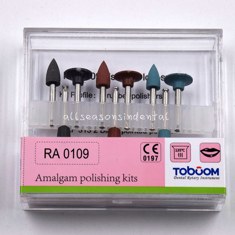 Dental Composite Polishing Kits RA 0109 Low-speed Burs Cups Silicone Rubber
