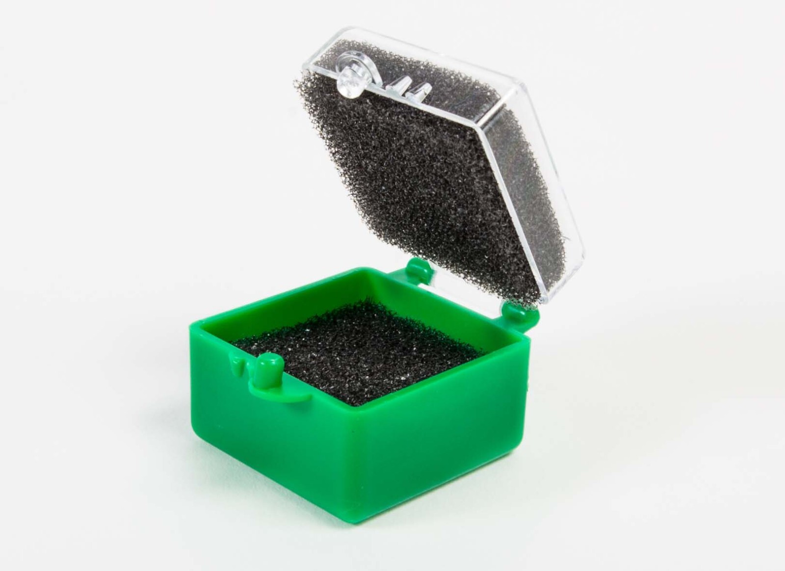 1″ Rigid Crown Box Pre Packed with Foam, Green/Clear 1000 Pcs Made in The USA