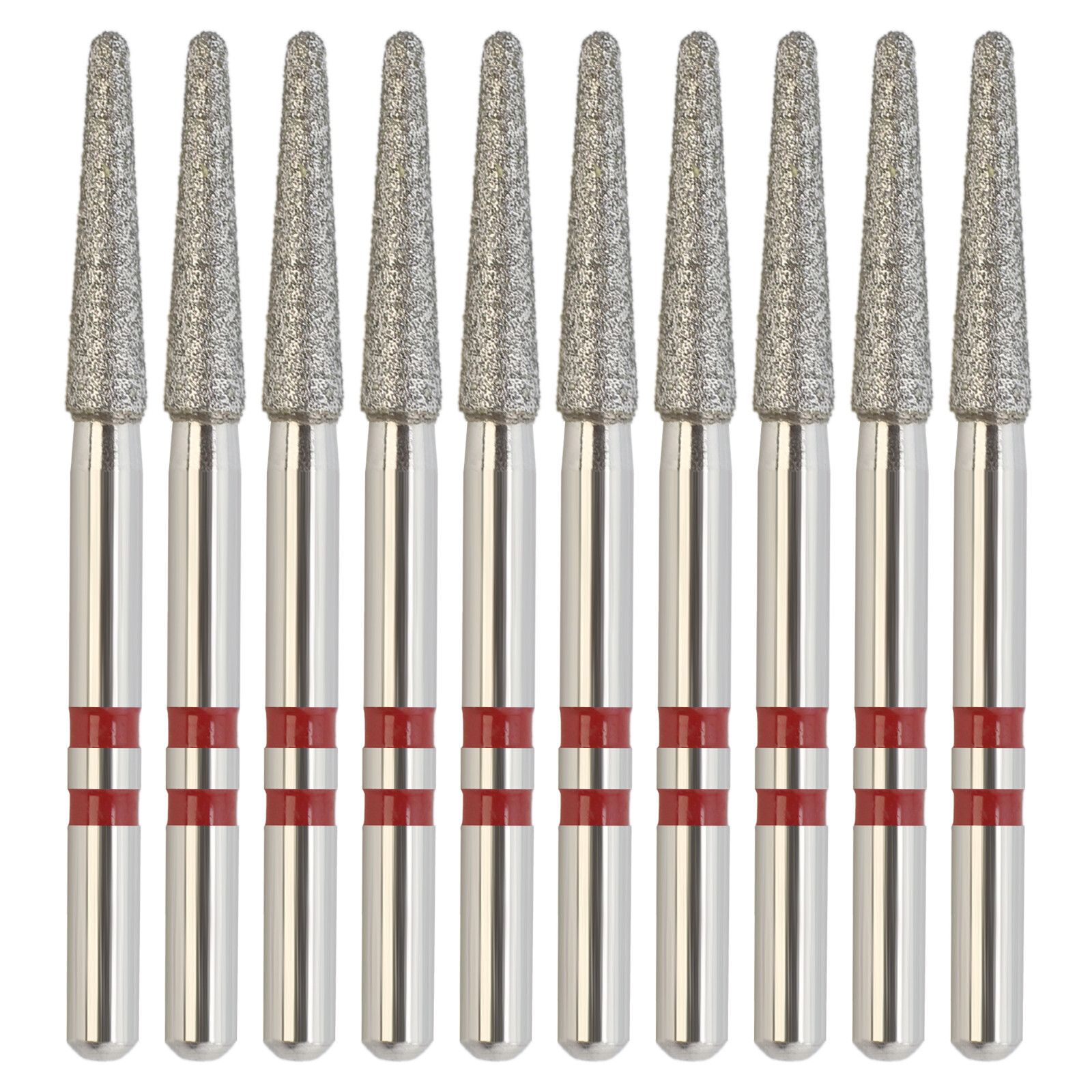 Zirconia Adjustment Diamond Burs Z856/018F FG Round End Taper Fine Grit 10pcs/pk