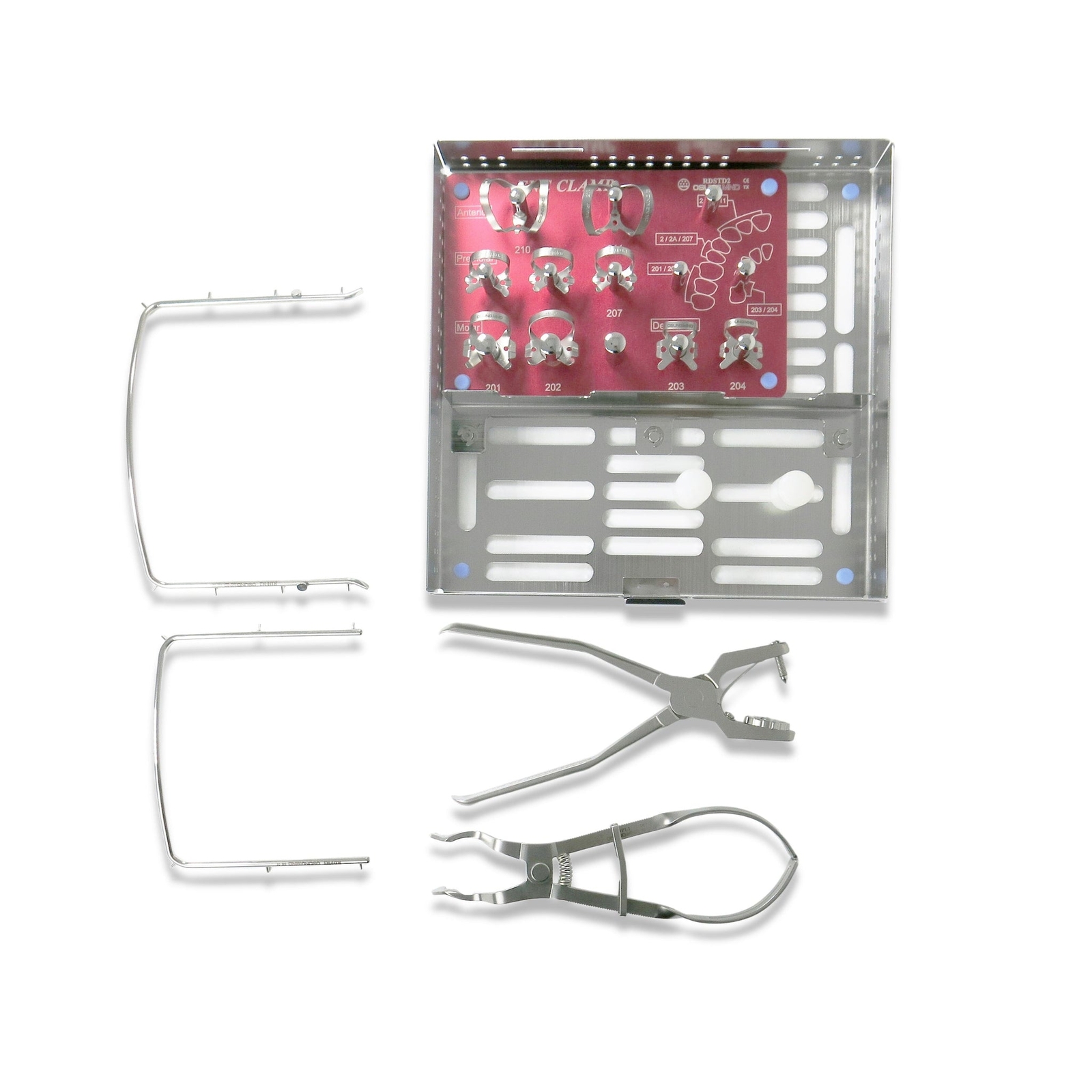 Rubber Dam Clamps Kit with Cassette Osung -RDSET (#824)