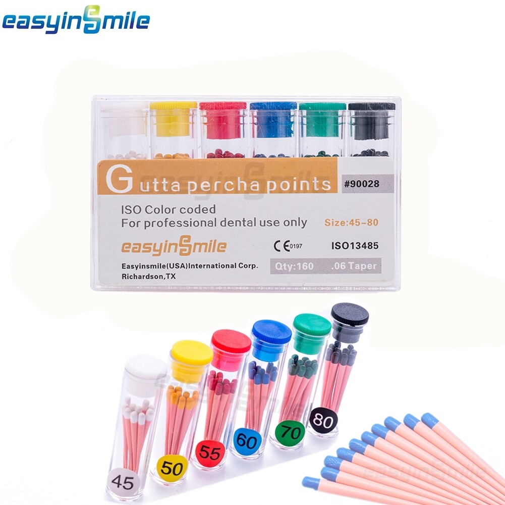 3boxes Dental Gutta Percha Points Root Canal Filling Taper 0.02/0.04/0.06 #15-40