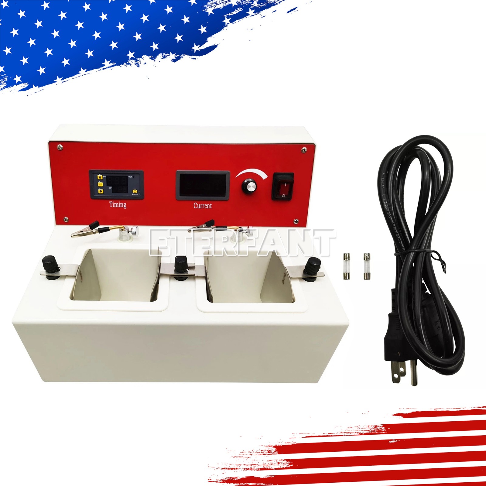 Dental Lab Electrolytic Polishing Machine Unit with Two Electrolytic Cells US