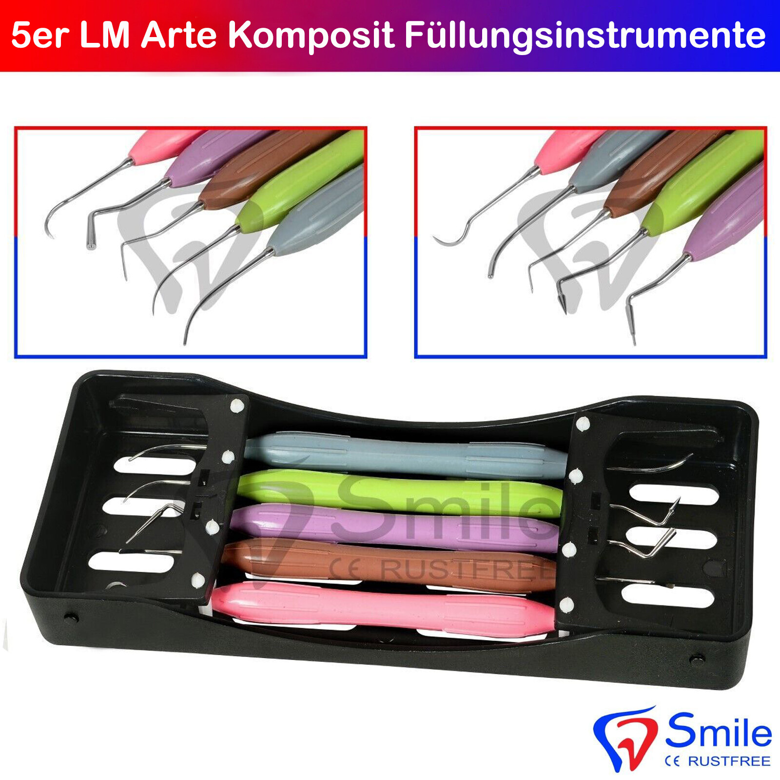 Filling Instrument Composite 5 Pack LM Arte Dentist Conservative Modeling