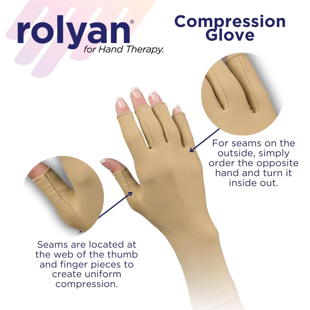 Rolyan Compression Glove Fingerless Compression Glove For Arthritis For Men