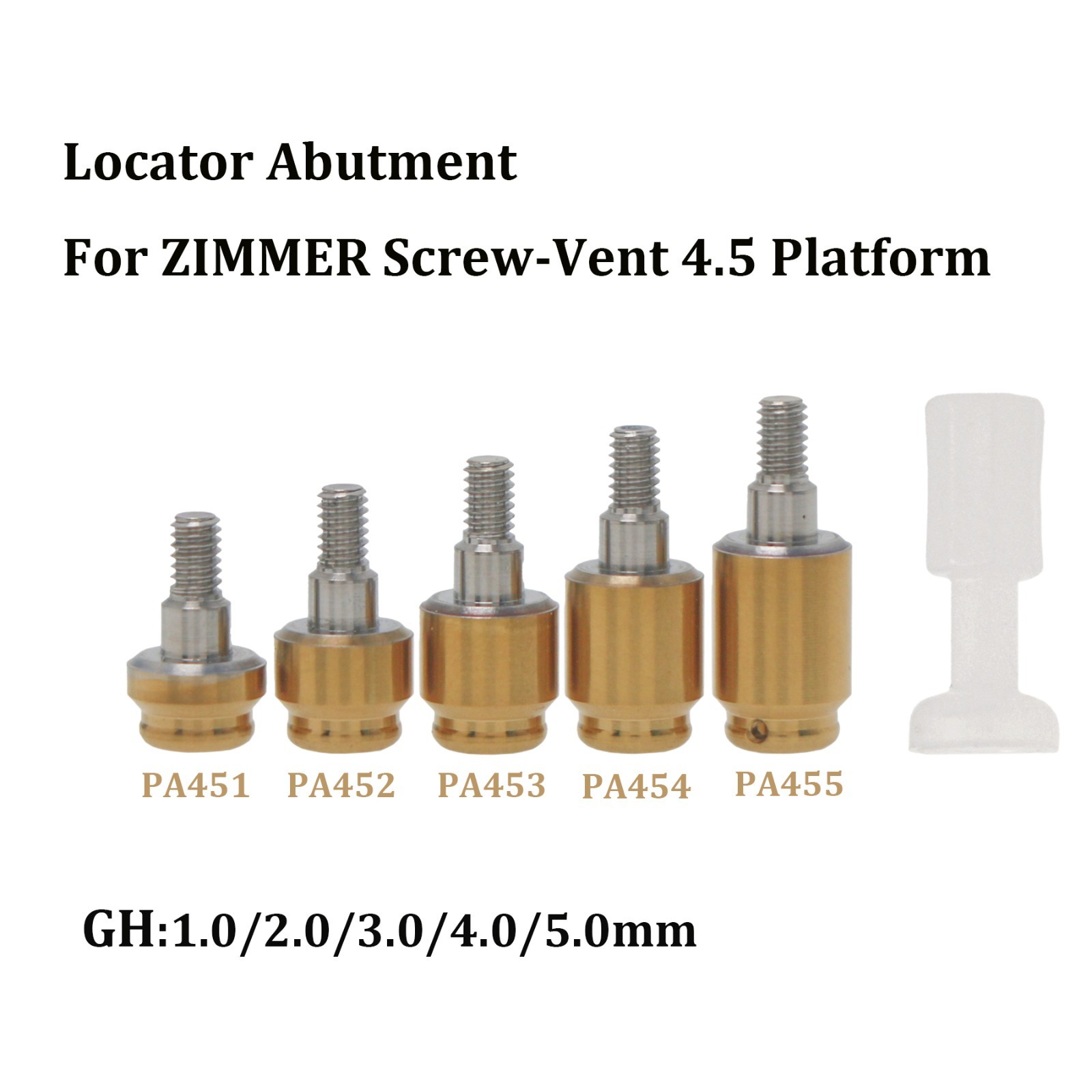 US Dental LOCATOR Removable Attachment Abutment fit Zimmer Cortex MIS Ø3.5/4.5mm