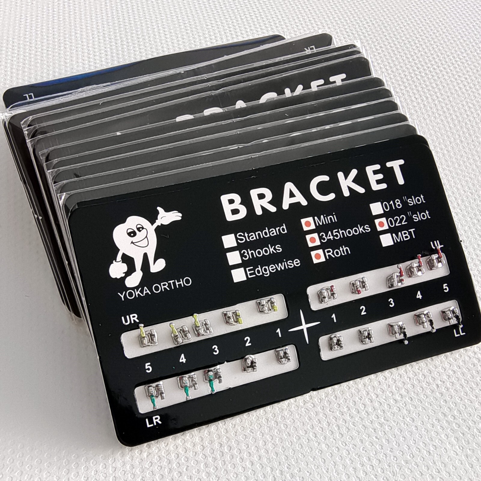 10 Packs Dental Orthodontic Metal Brackets Braces Mini Roth.022 Hooks 345