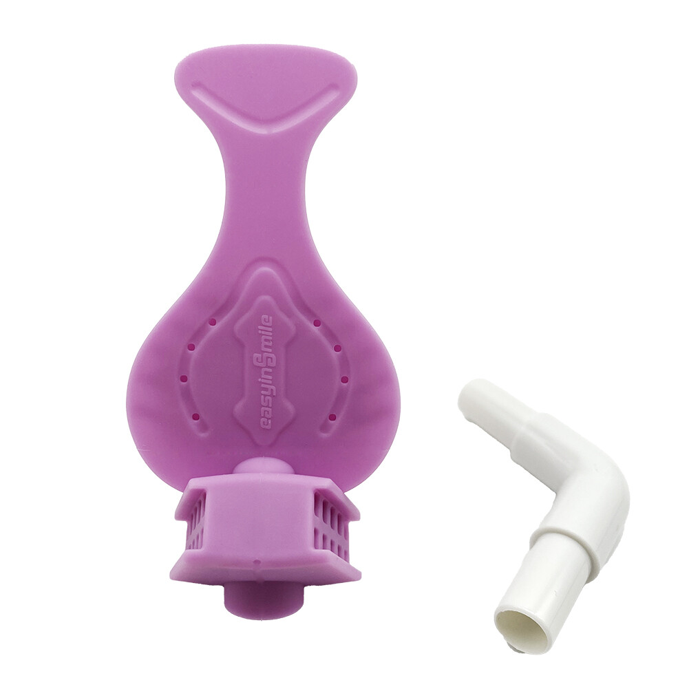 Dental Bite Block with Saliva Ejector Suction Tube Silicone Mouth/Lip Opener 2Pc