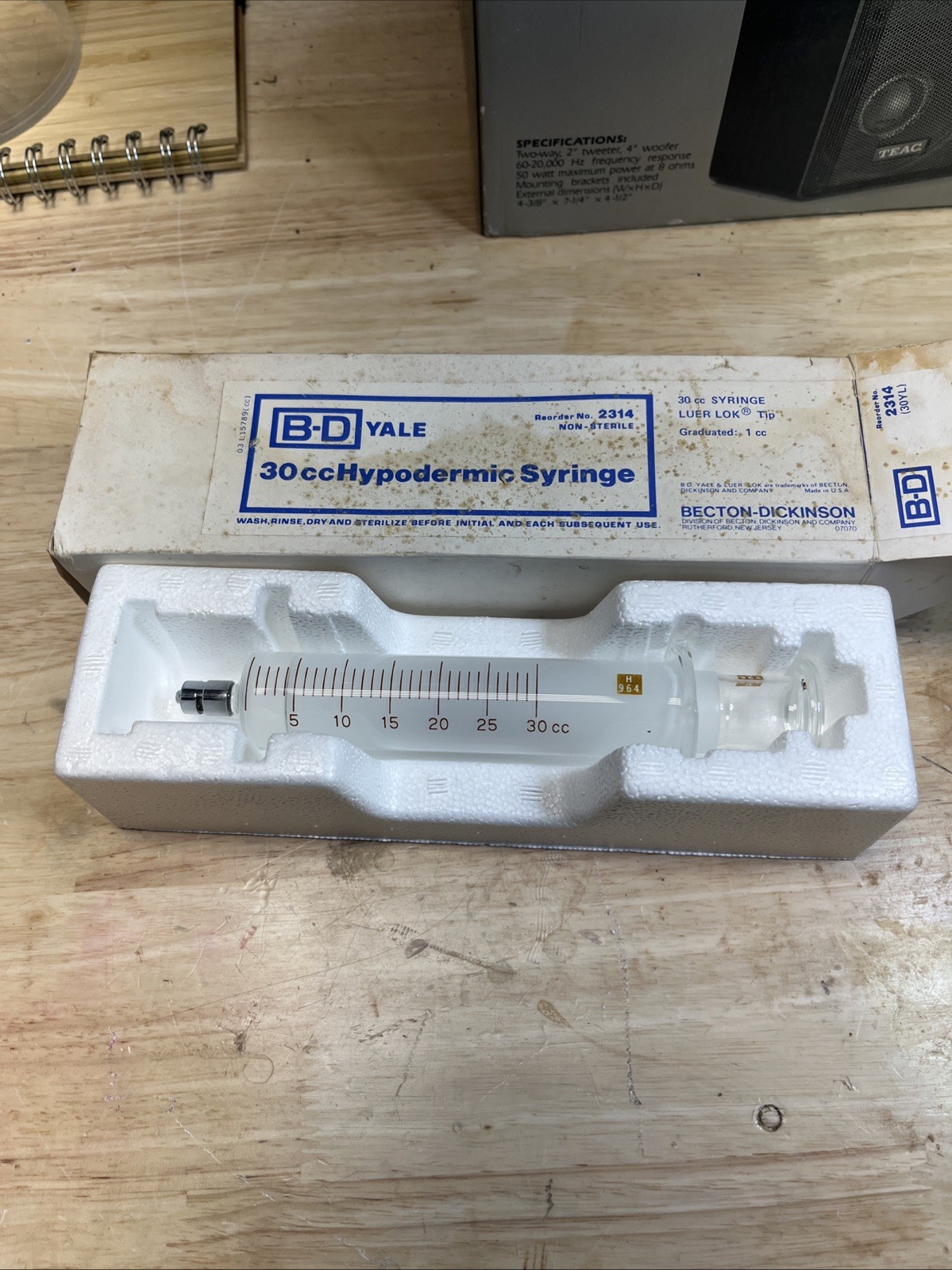 30 CC Syringe Luer lok Tip. Becton-Dickinson Yale