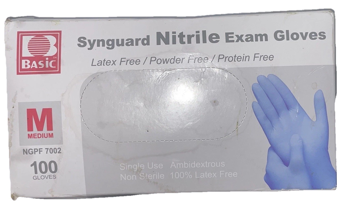 NGPF-7002 Latex-Free & Powder-Free Medical Nitrile Exam Gloves-Box of 100Medium